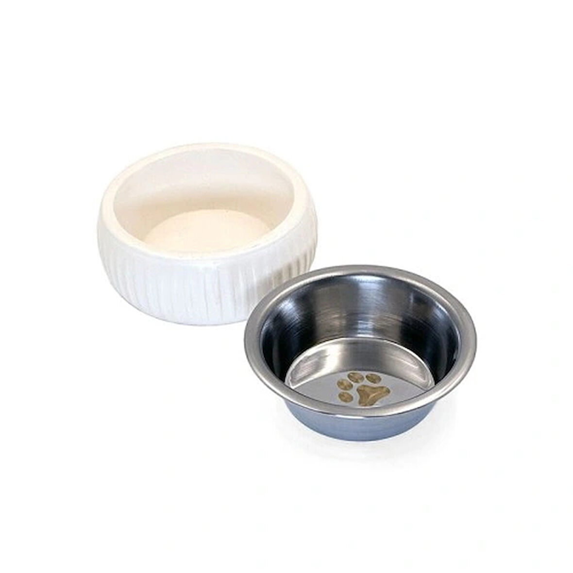 Dodes Mikopet Organik Seramik Mama Kabı Beyaz