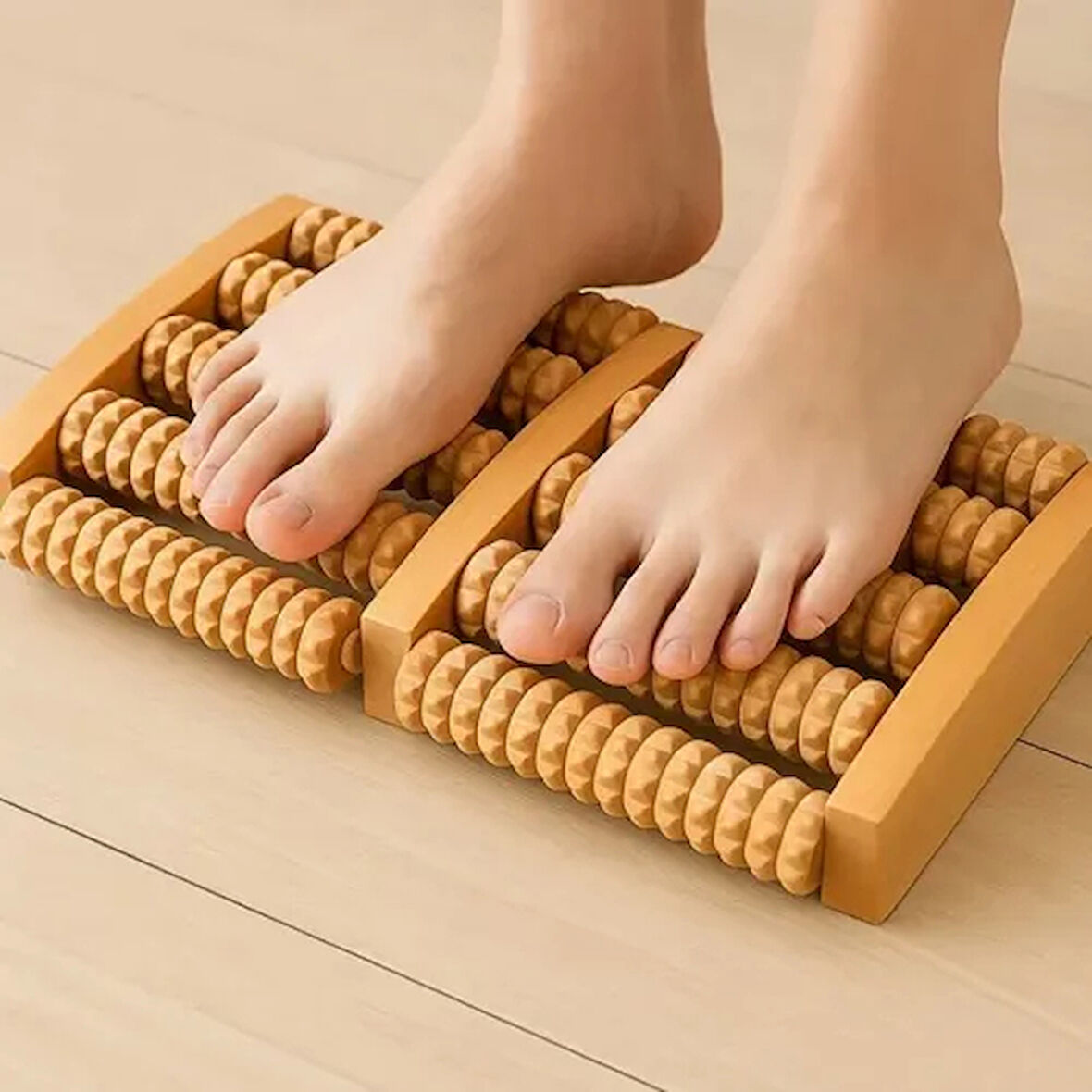 Dodes 10 Silindirli Ahşap Ayak Masaj Aleti