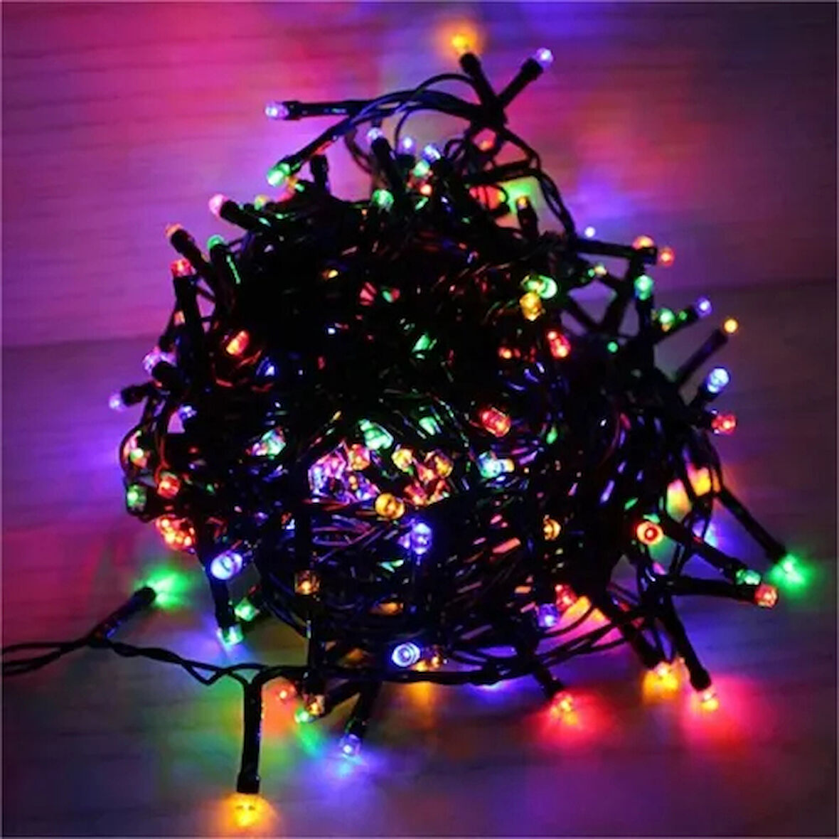 Dodes 10m 100 LED Damla Uçlu RGB Işık (Siyah Kablo)