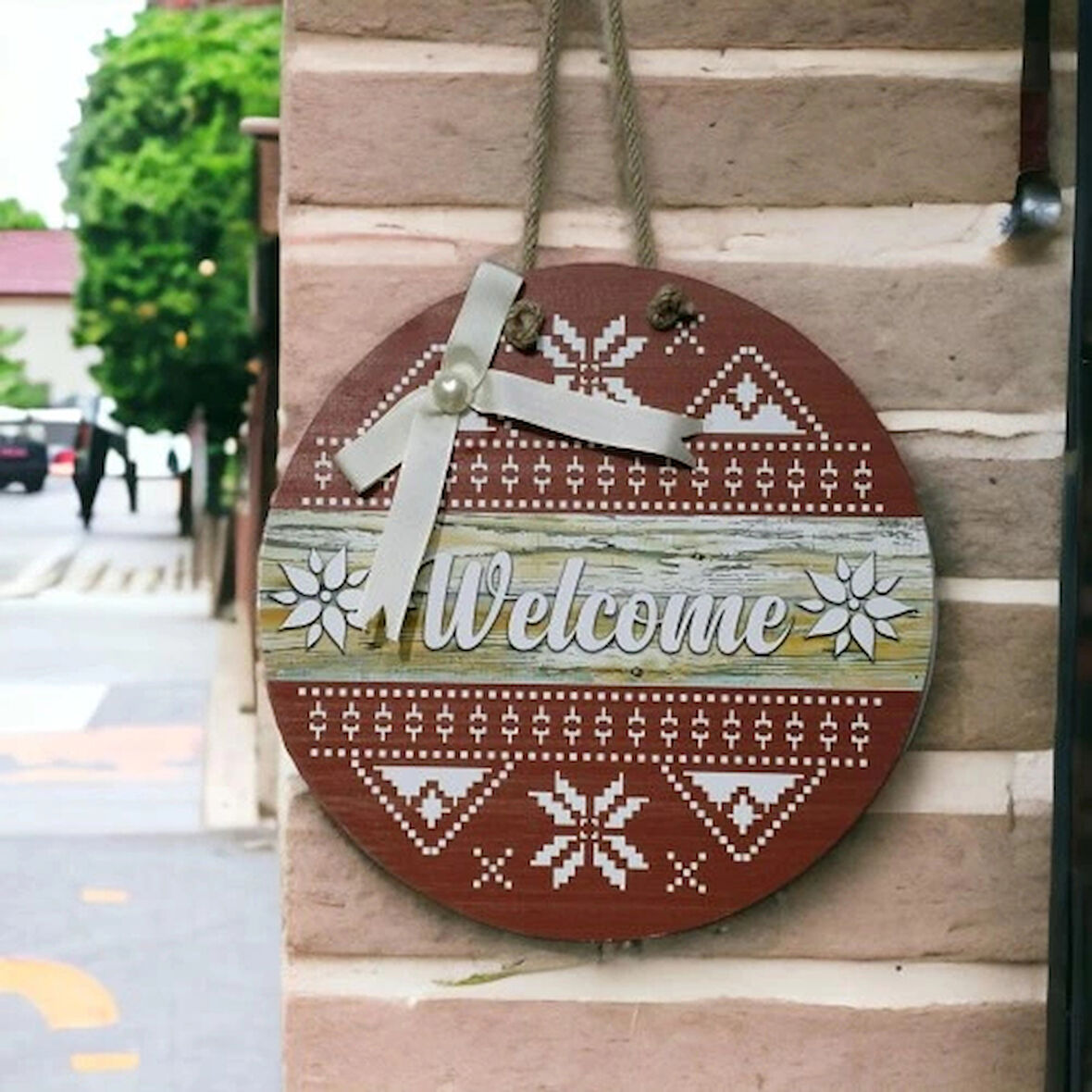 Dodes Dijital Baskı Welcome Kapı Süsü 30 Cm Kapı Süsü