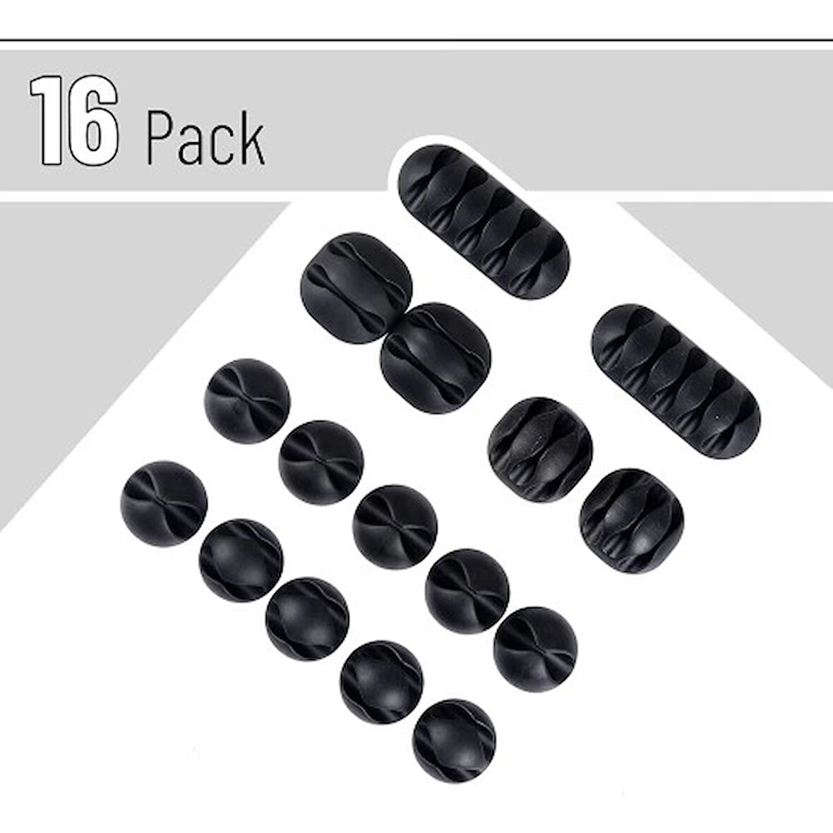 Dodes Yapışkanlı Kablo Sabitleyici Düzenleyici 16'lı Paket