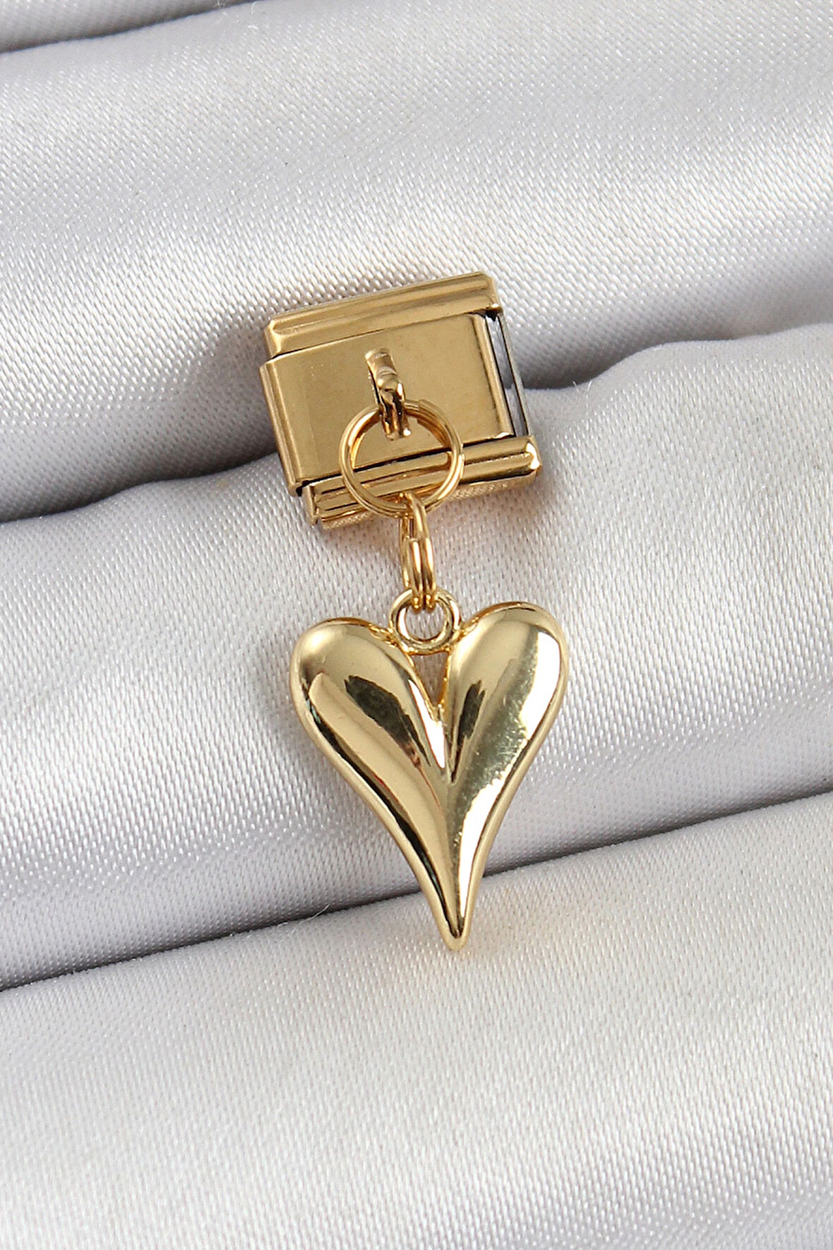 Dodes 316L Çelik Sallantılı Kalp Model Gold Renk Nomination Charm TG27BC1399