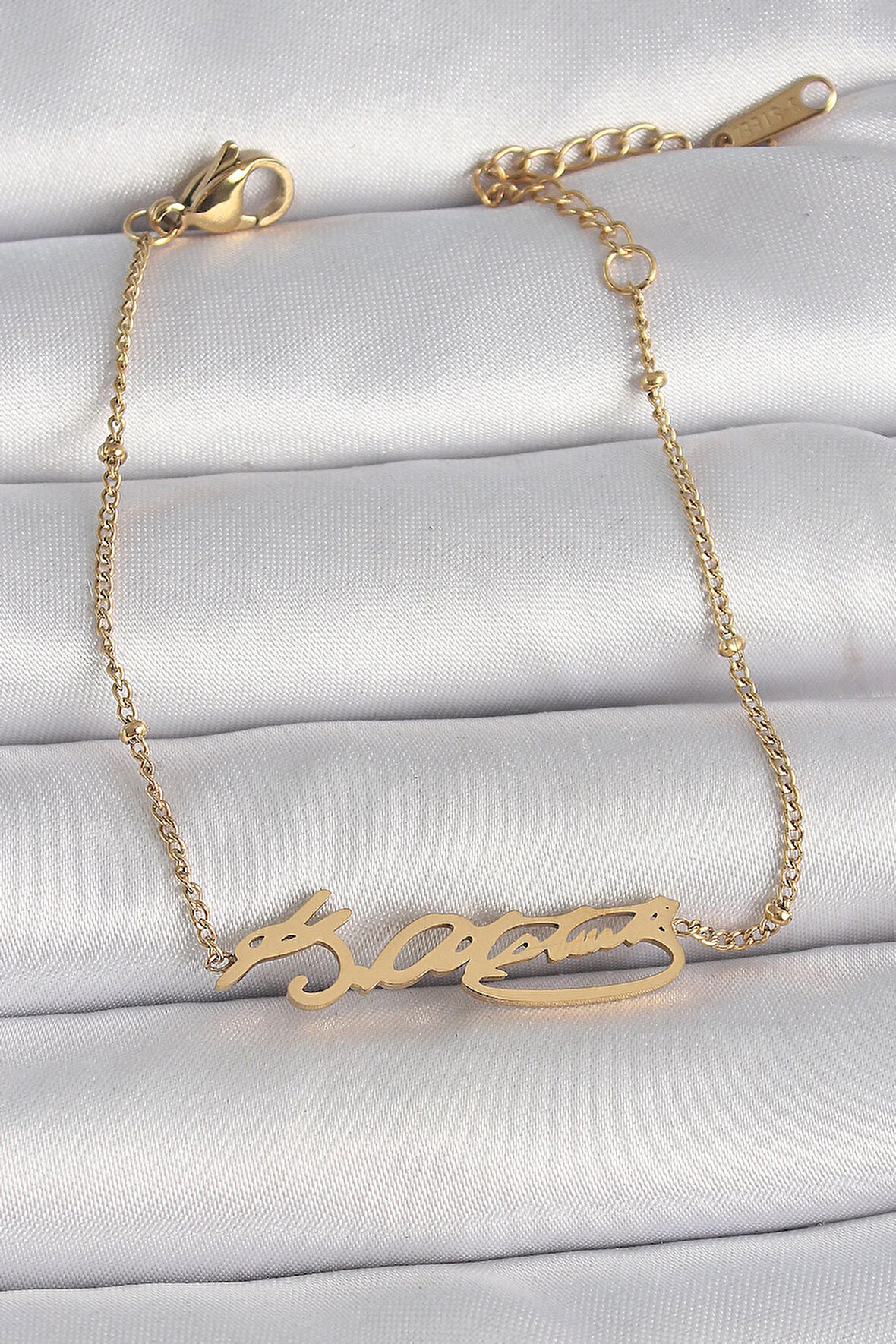 Dodes 316L Çelik Gold Renk Atatürk İmza Model Kadın Bileklik TG27BB6659