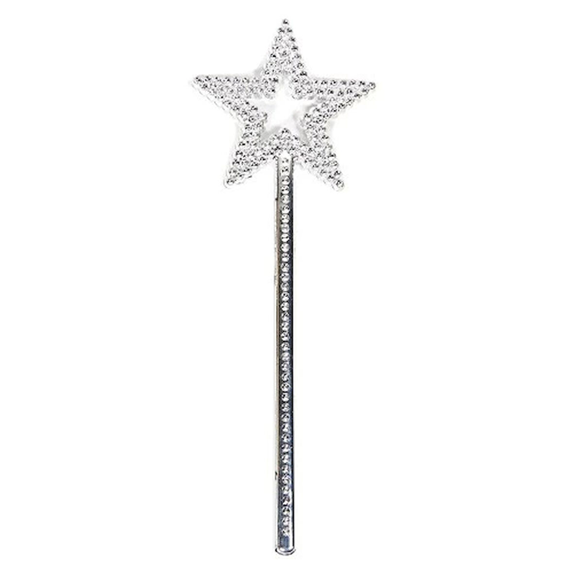 Dodes Yıldız Model Peri Asası Melek Asası Prenses Asası Metalize Gümüş Renk