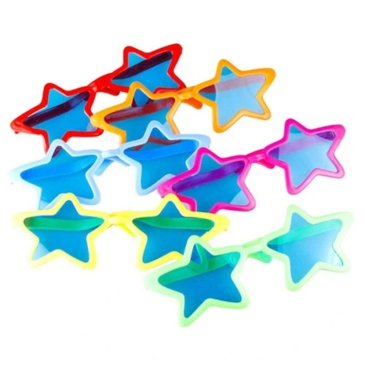 Dodes Büyük Yıldız Parti Gözlüğü Karışık Renk 12 ADET