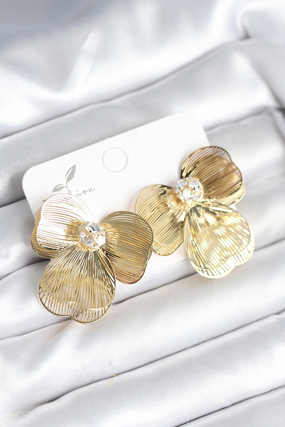 Dodes Çiçek Model Gold Renk Pirinç Kadın Küpe TG27BKP11293