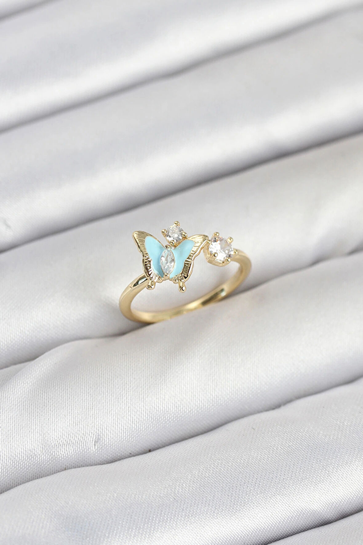 Dodes Dodes Pirinç Gold Renk Kelebek Model Kadın Yüzük TG27BYK3864