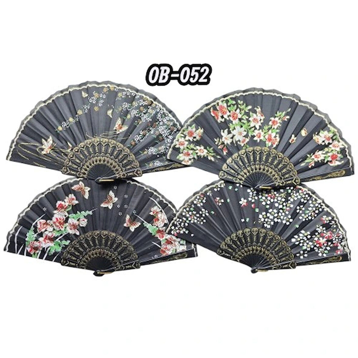 Dodes Plastik Kumaş Yelpaze 12'li Karışık