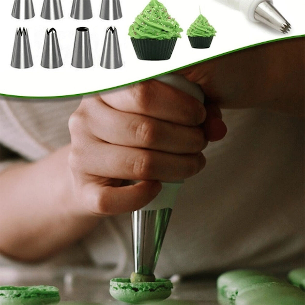 Dodes Krema Sıkma Seti 10 Parça