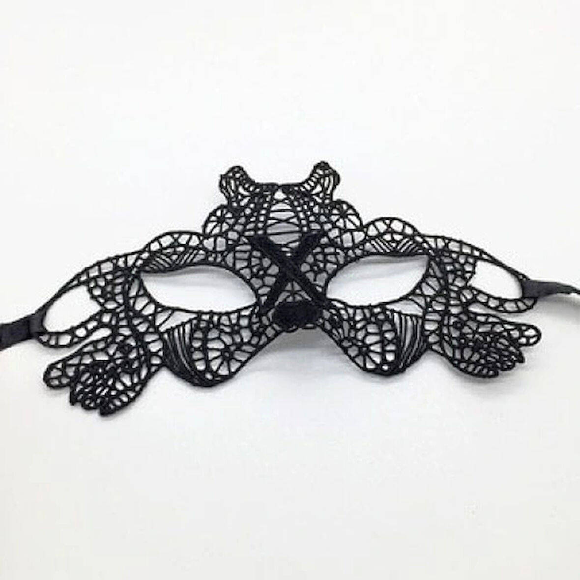 Dodes Siyah Dantel İşlemeli Balo Maskesi 11 No