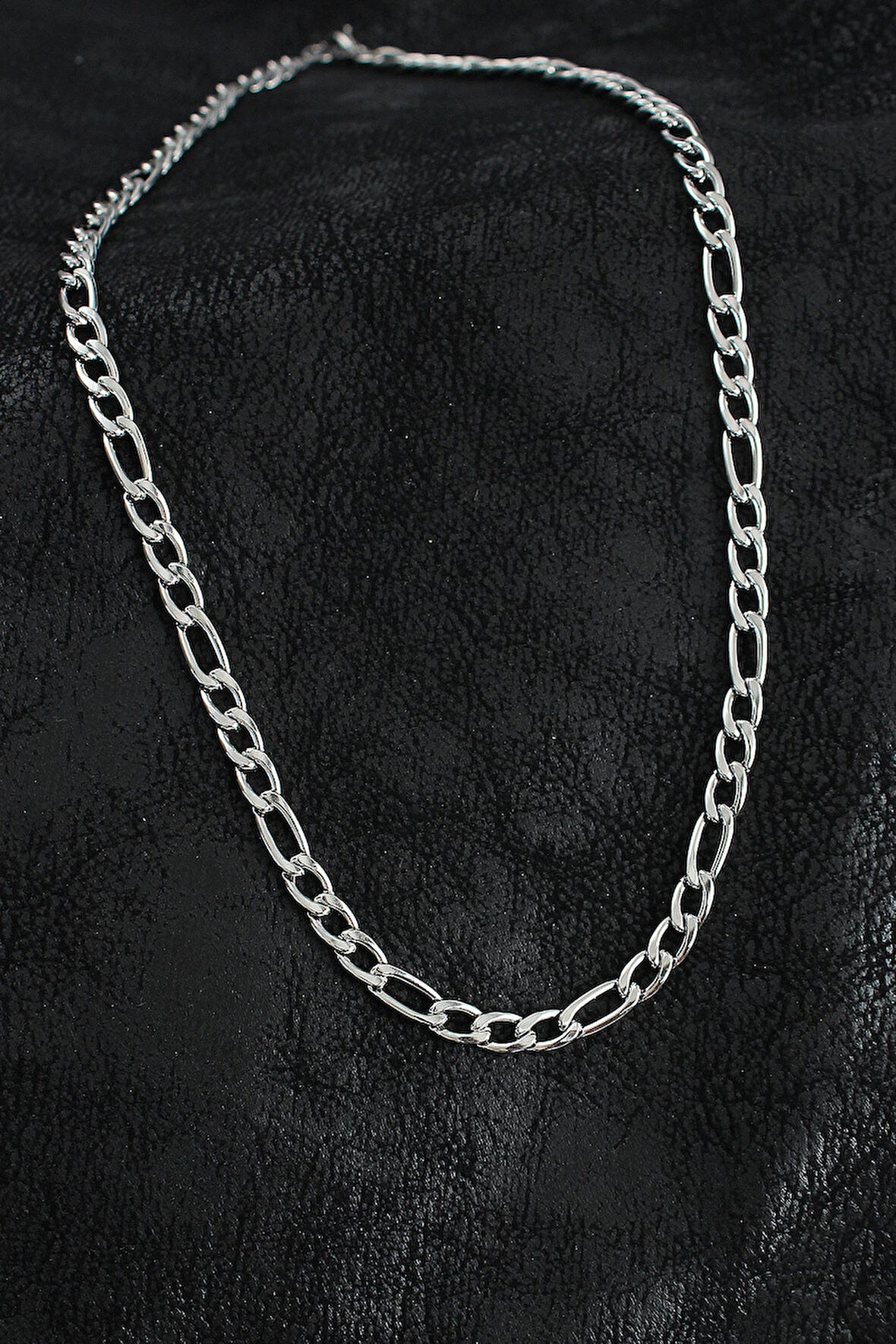 Dodes 316L Çelik Kalın Figaro Zincir Model Gümüş Renk Erkek Kolye TG27ERK1394