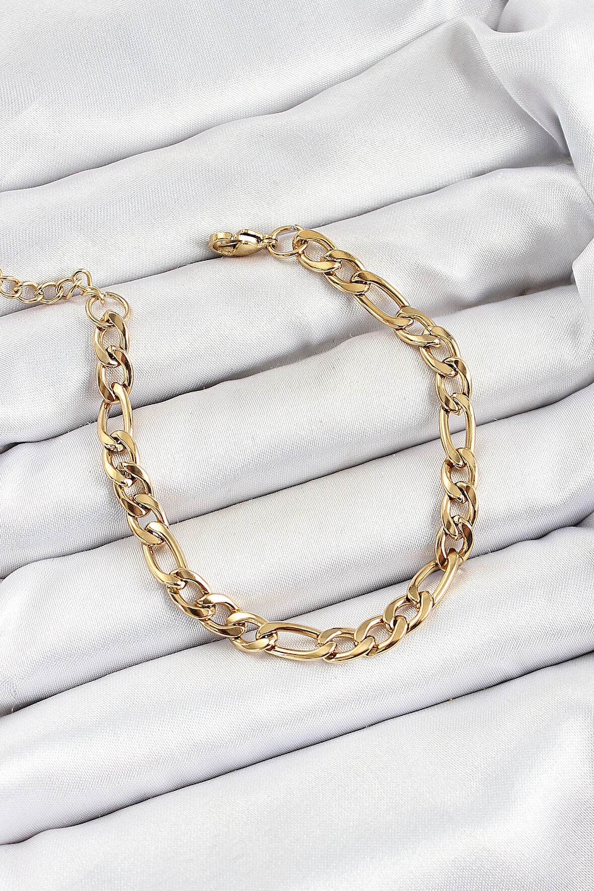 Dodes 316L Çelik Gold Renk Zincir Erkek Bileklik TG27EB3734