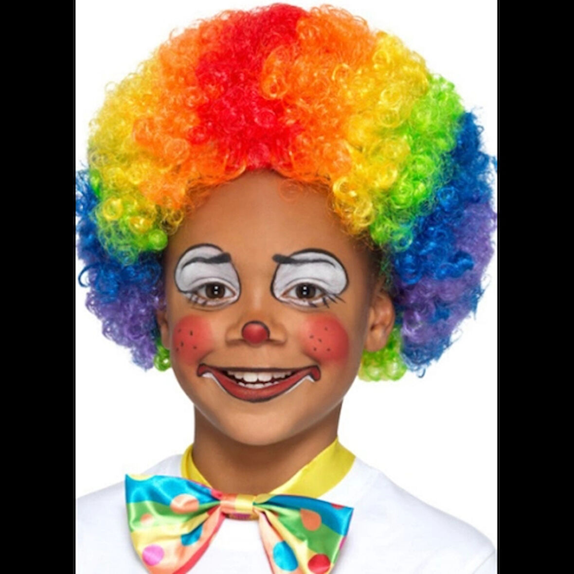 Dodes Rengarenk Kıvırcık Afro Peruk Bonus Saç