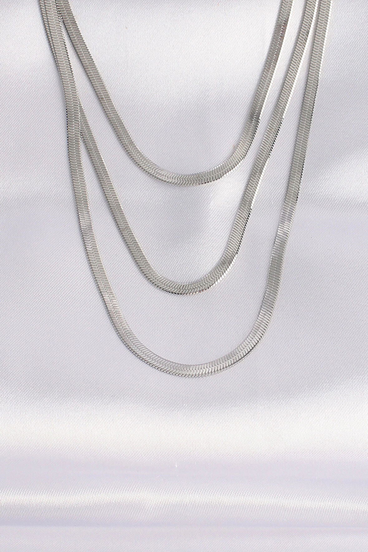 Dodes 316L Çelik İtalyan Zincir Gümüş Renk Çoklu Kolye TG27BKO8698