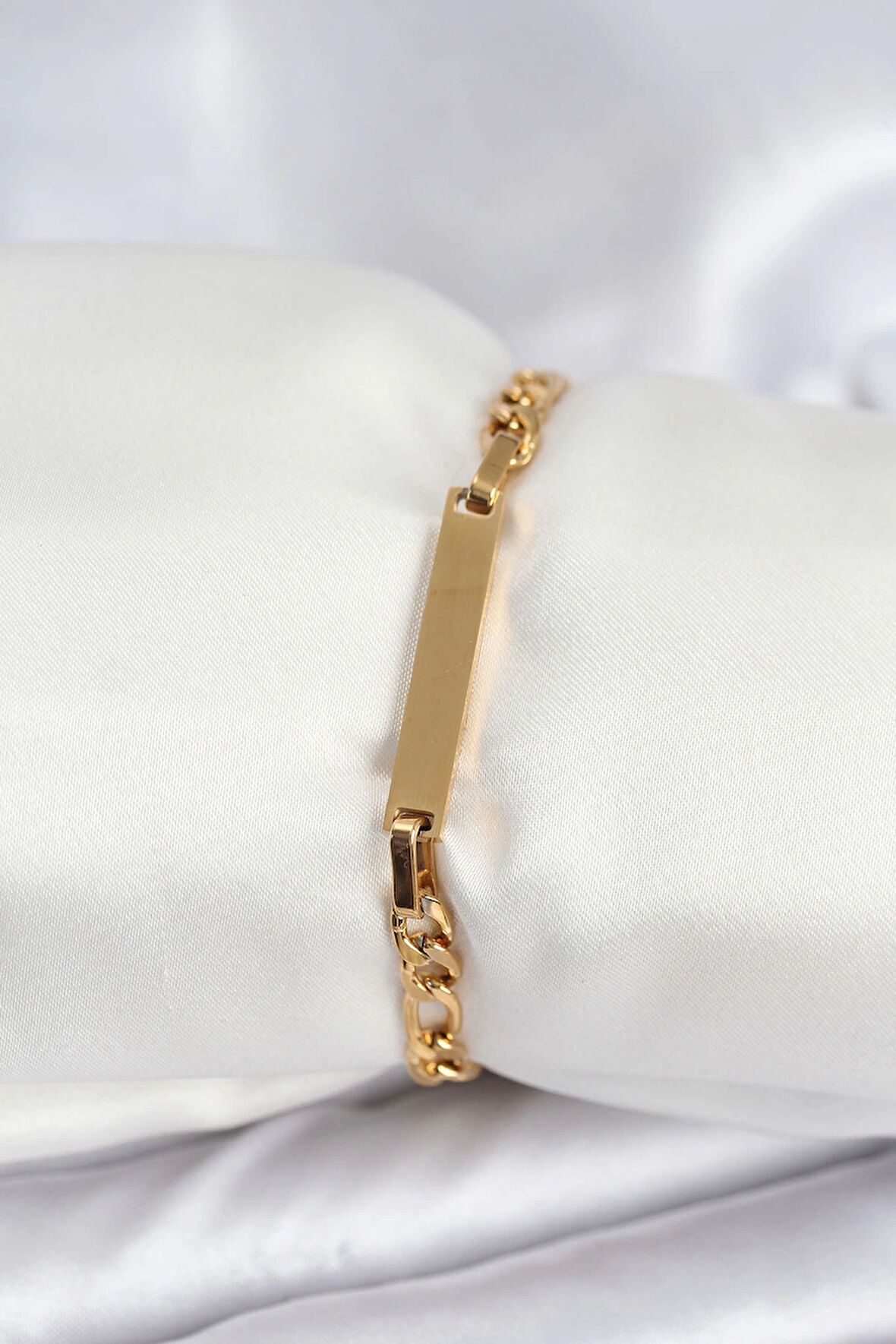 Dodes 316L Çelik Gold Renk Yazı Yazmaya Uygun Kadın Bileklik TG27BB7918