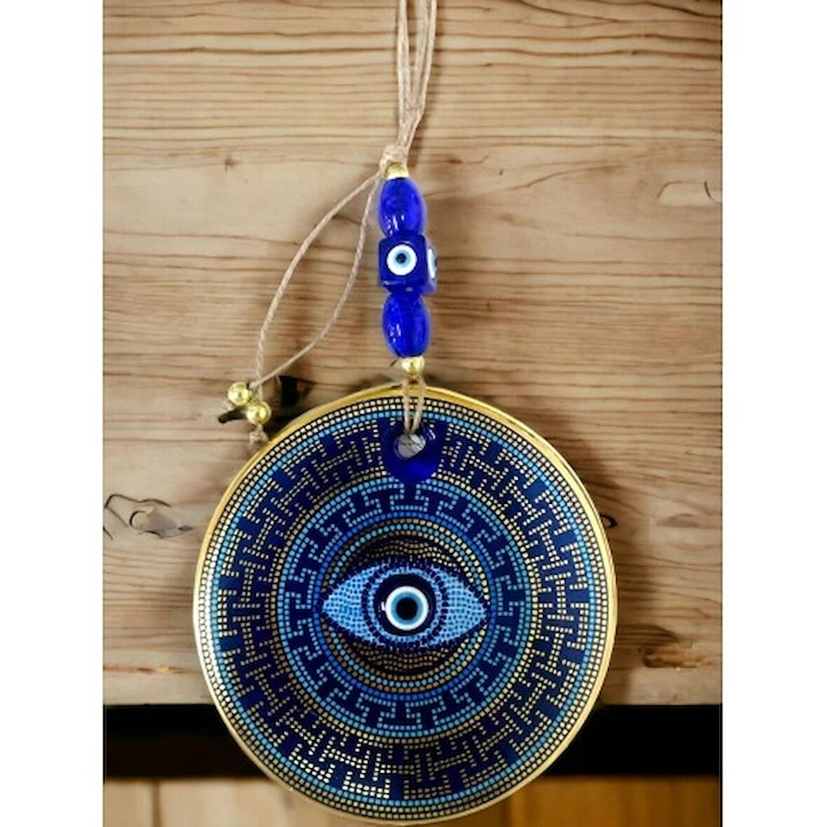 Dodes Renkli Noktalama Vurgulu Nazar Boncuklu Gözlü Duvar Süsü Renkli Duvar Dekoru