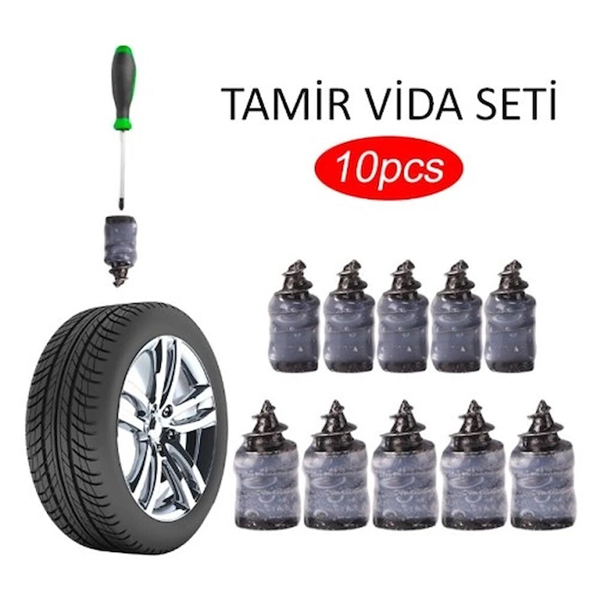 Dodes Lastik Tamir Kiti Kauçuk Vida Seti