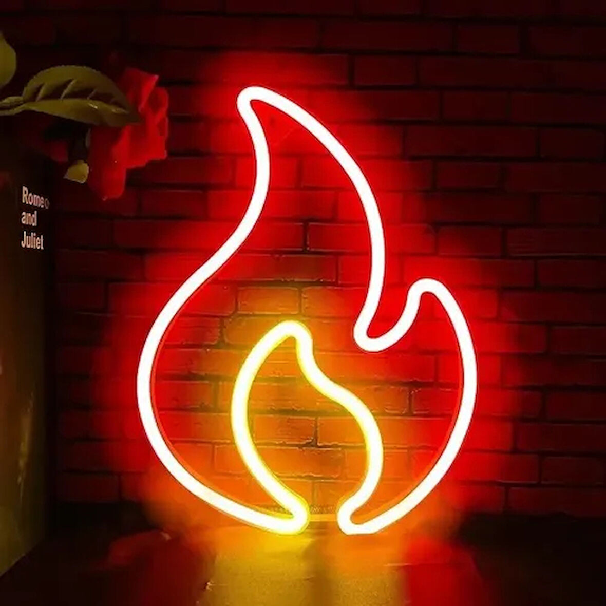 Dodes Duvara Asmalı Neon Alev Işık