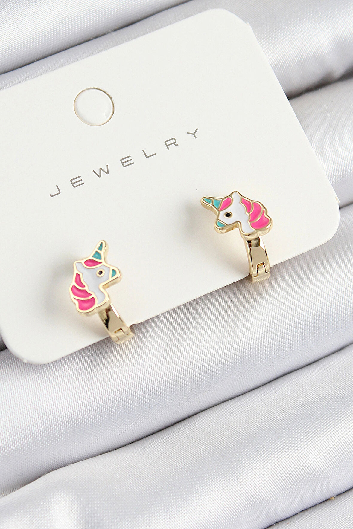 Dodes Dodes Pirinç Unıcorn Model Gold Renk Çocuk Küpe TG27BKP10905