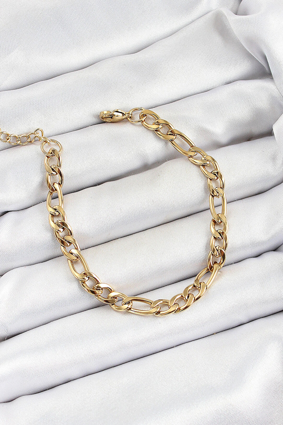 Dodes Dodes 316L Çelik Gold Renk Zincir Erkek Bileklik TG27EB3734