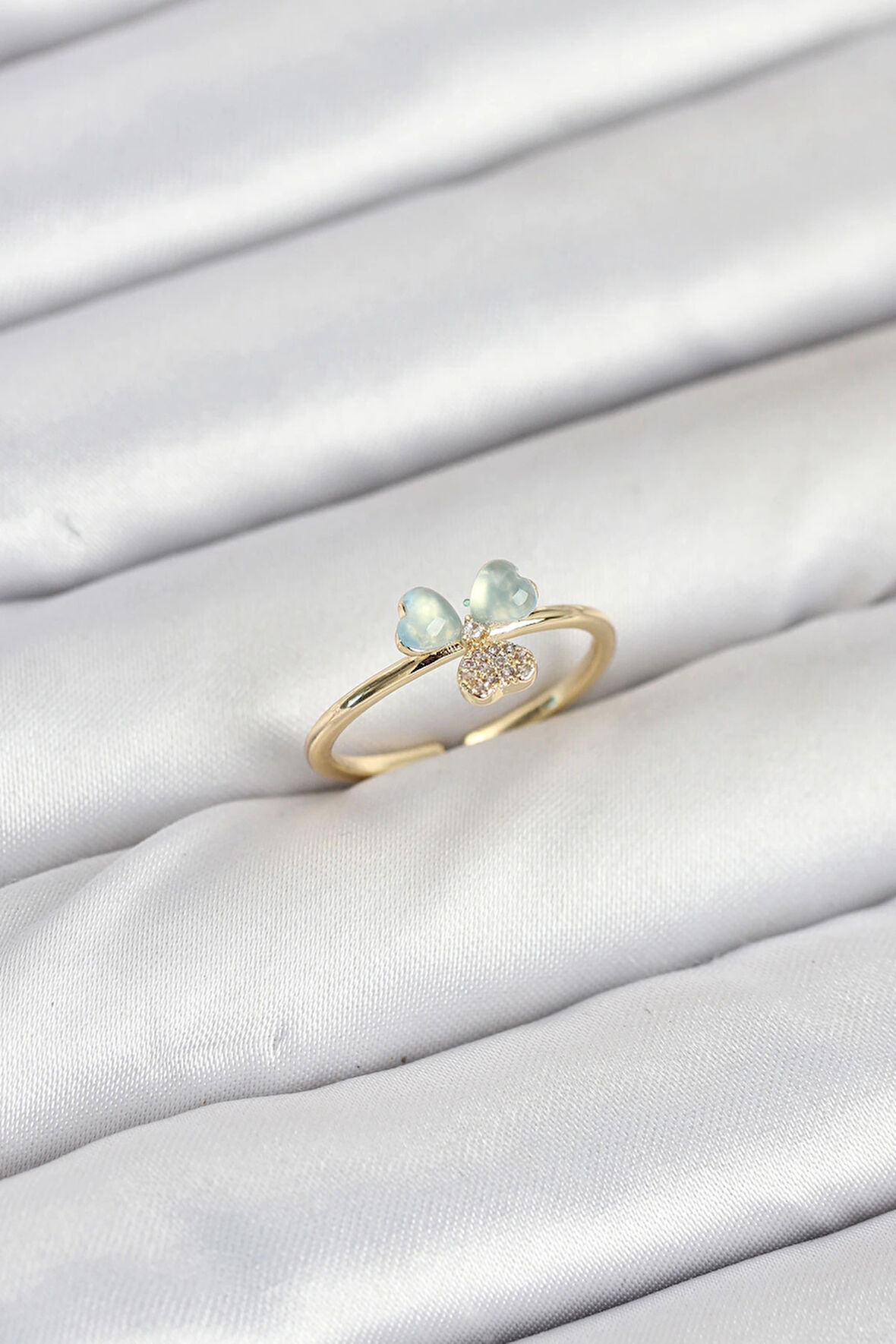 Dodes Dodes Pirinç Gold Renk Yonca Model Kadın Yüzük TG27BYK3894