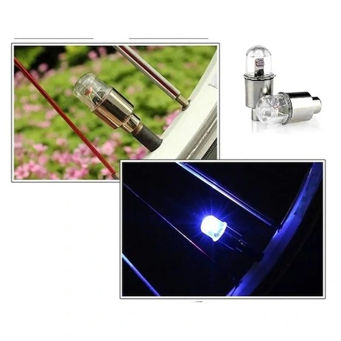 Dodes Işıklı Bisiklet Araba Sibop Kapağı 2 Adet