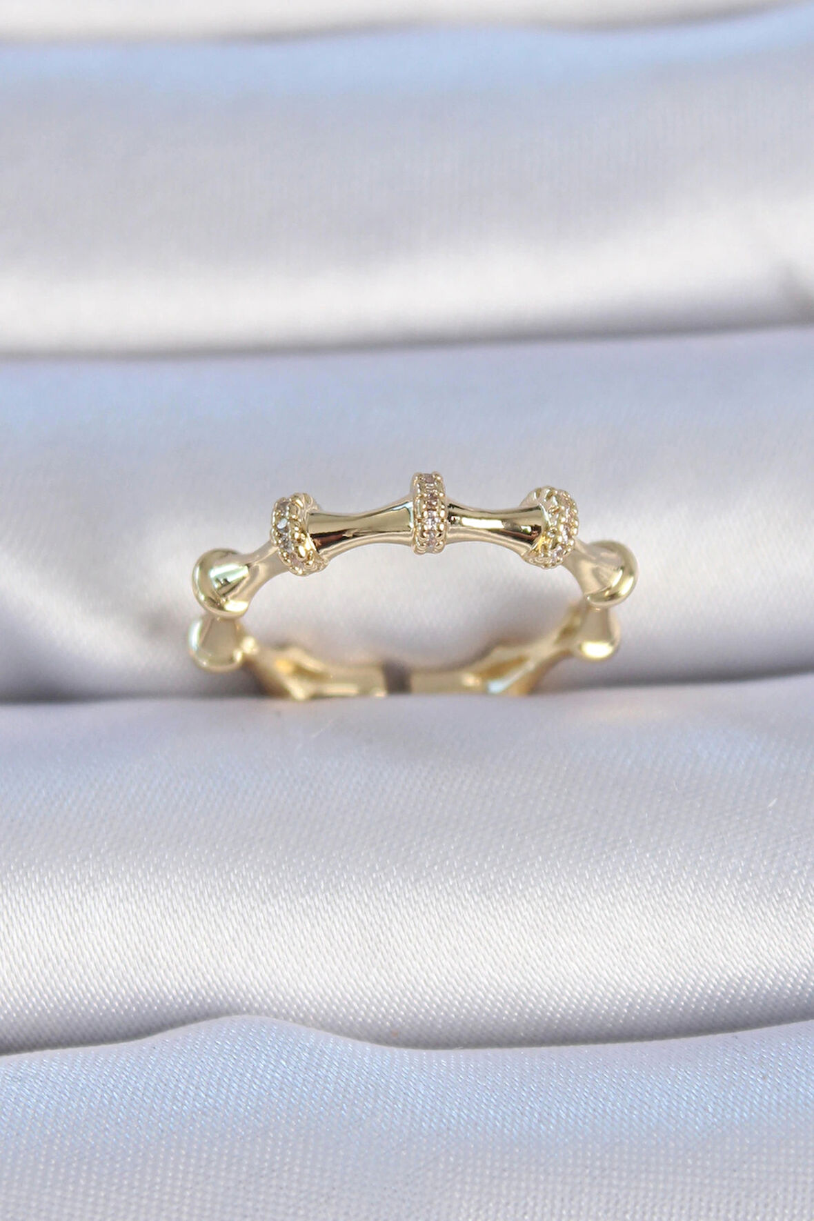 Dodes Dodes Pirinç Gold Renk Zirkon Taşlı Kadın Yüzük TG27BYK3903