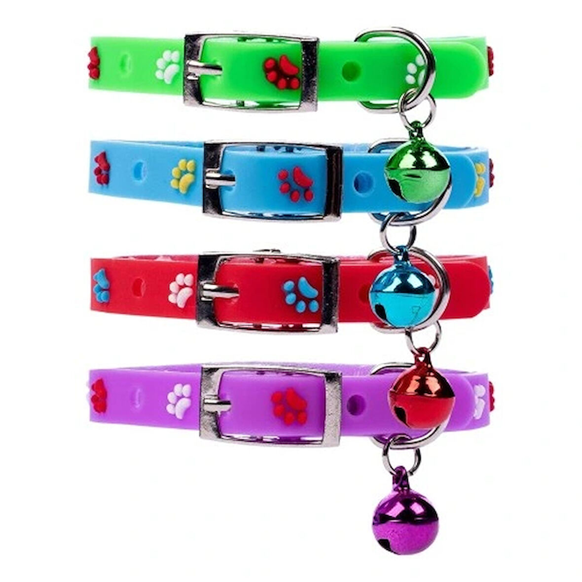 Dodes Pati Desenli Silikon Kedi Tasması