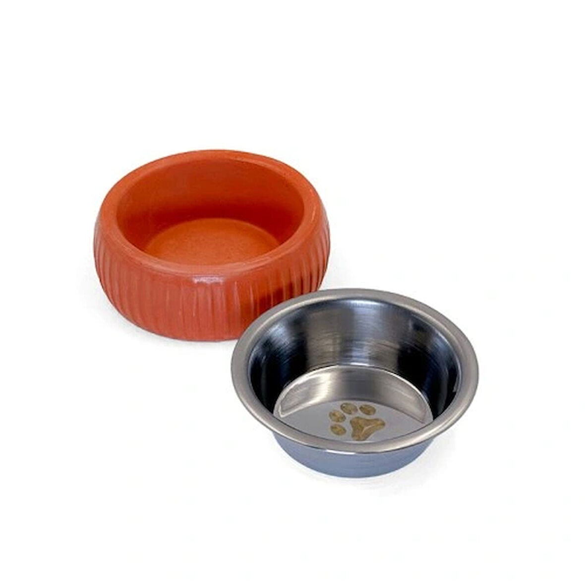 Dodes Mikopet Organik Seramik Mama Kabı Kiremit