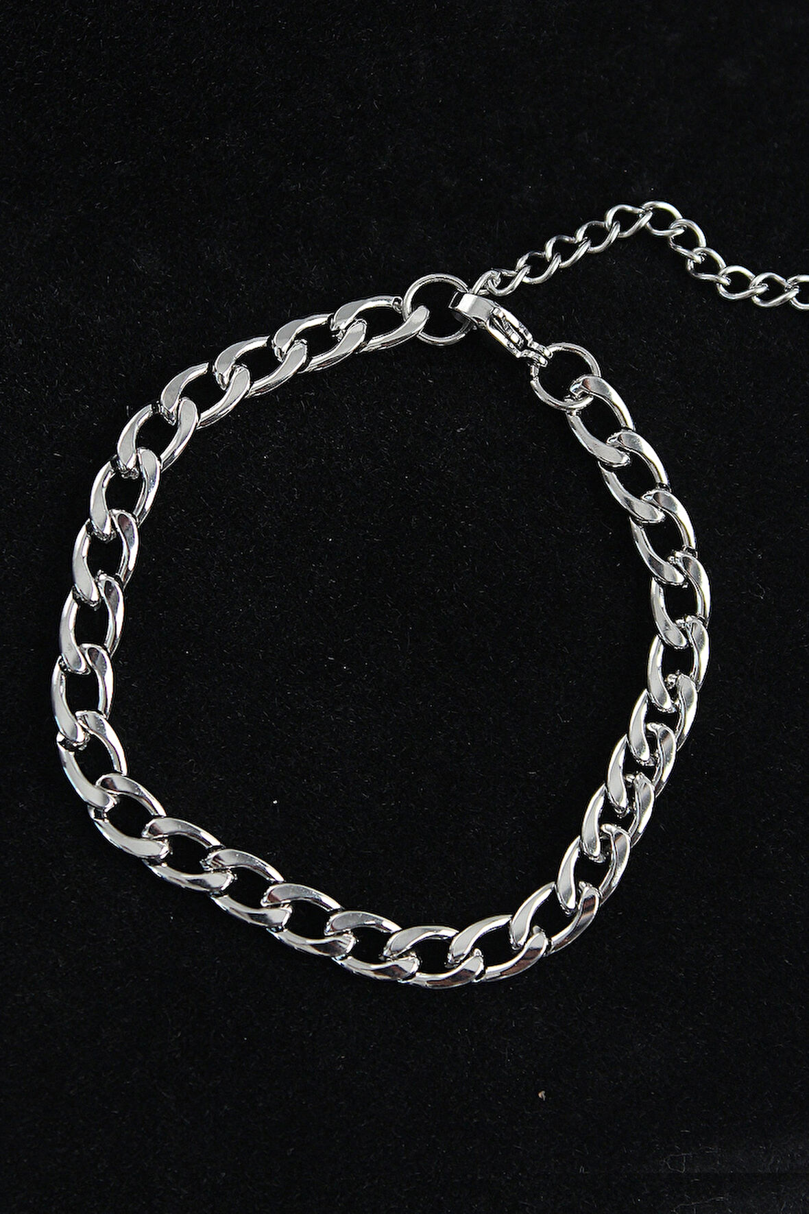 Dodes Dodes 316L Çelik Kalın Klasik Model Gümüş Renk Erkek Bileklik TG27EB3741