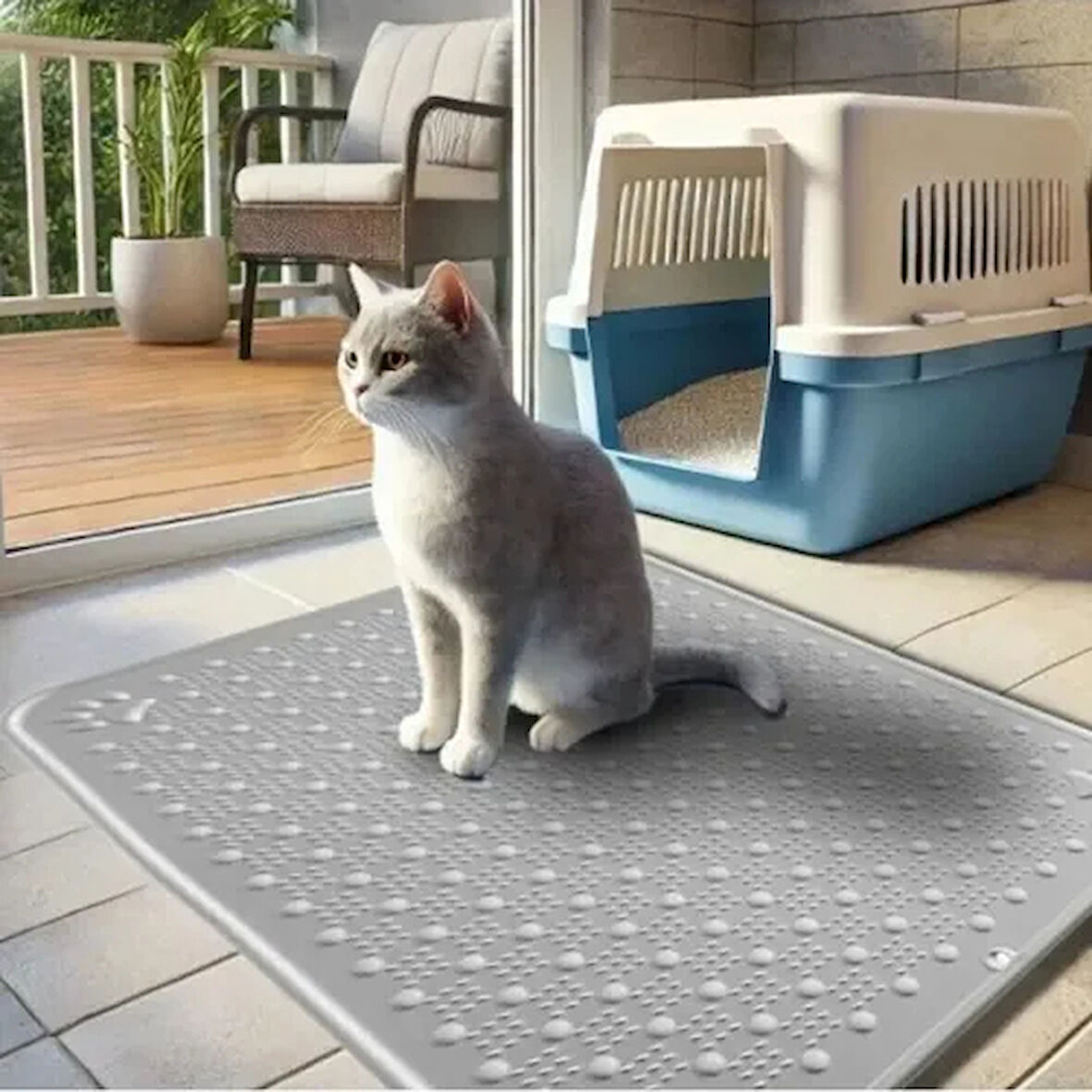 Dodes Mikopet Kaymaz Evcil Hayvan Tuvalet Önü Paspası