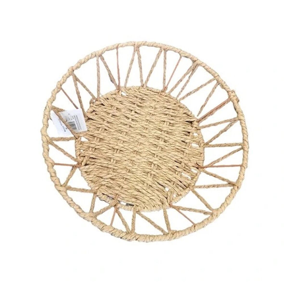 Dodes Doğal Örgü Yuvarlak Sepet