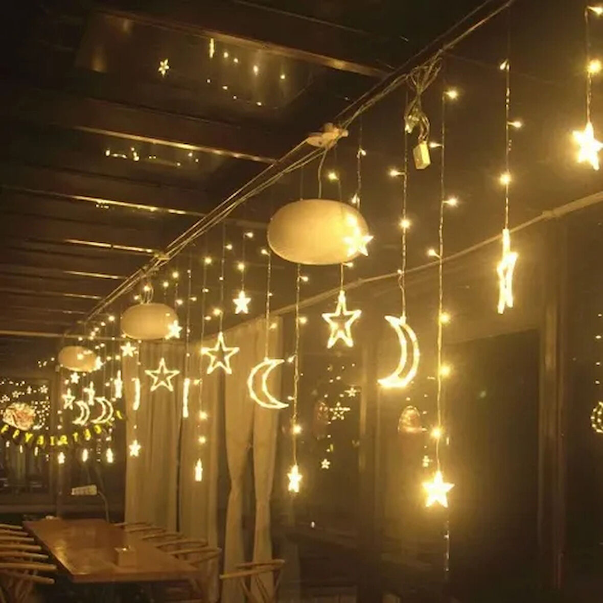 Dodes Ay Yıldız Perde Led Gün Işığı