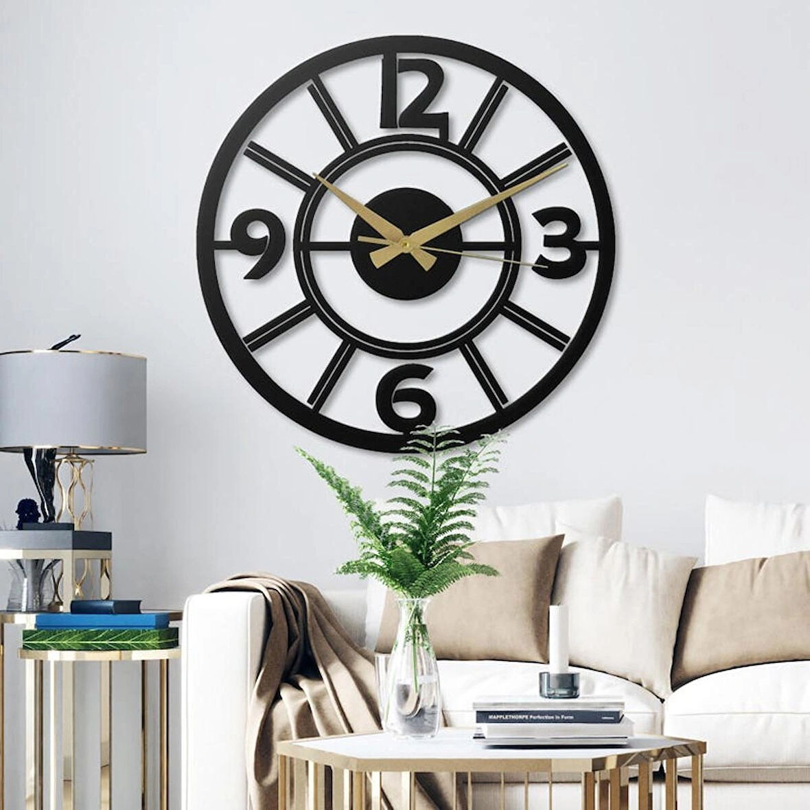 Modern Ahşap Tasarım  Dekor Duvar Saat 