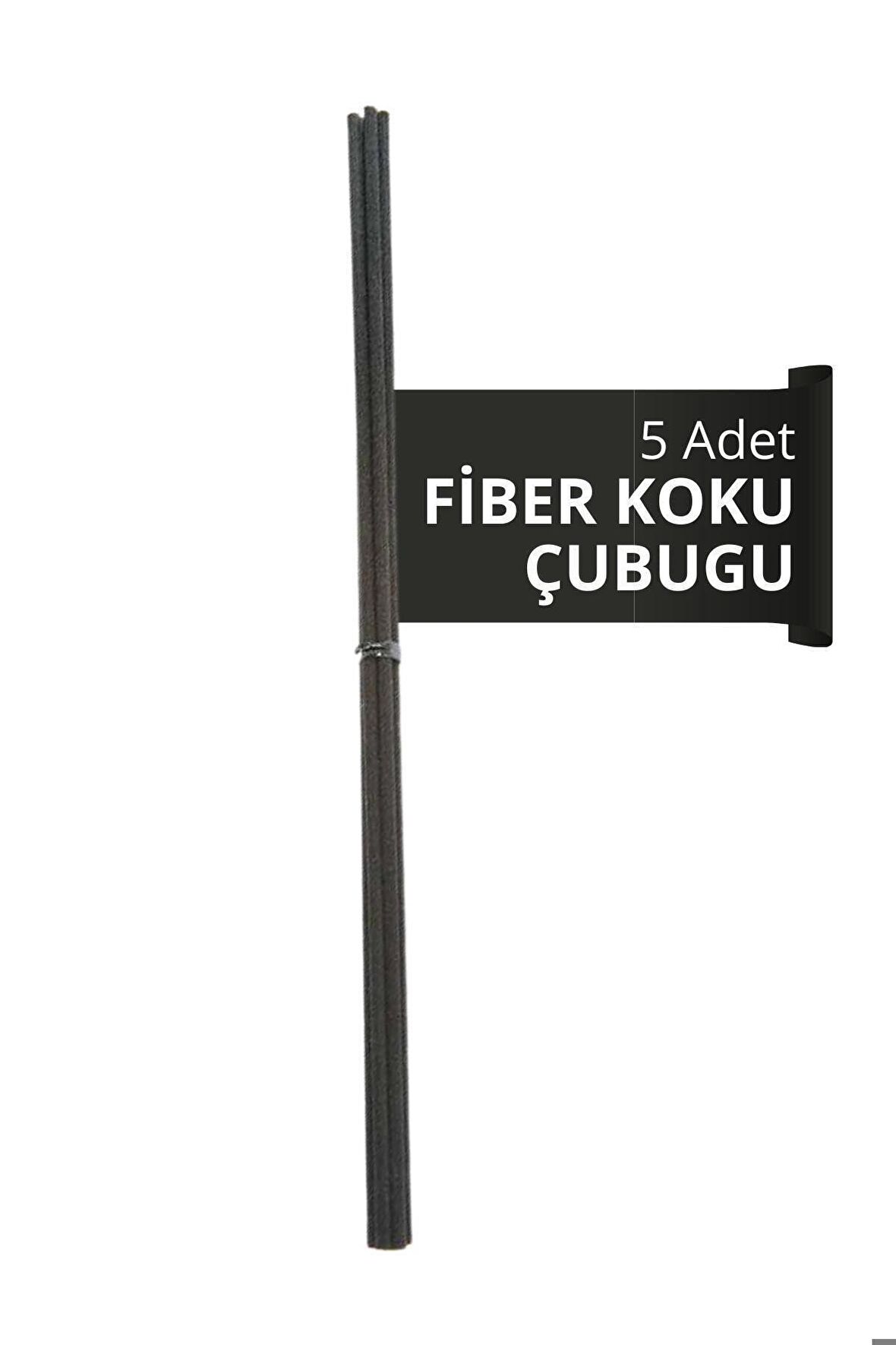 Oda Kokusu Bambu Yedek Çubukları Siyah Fiber 5 Adet