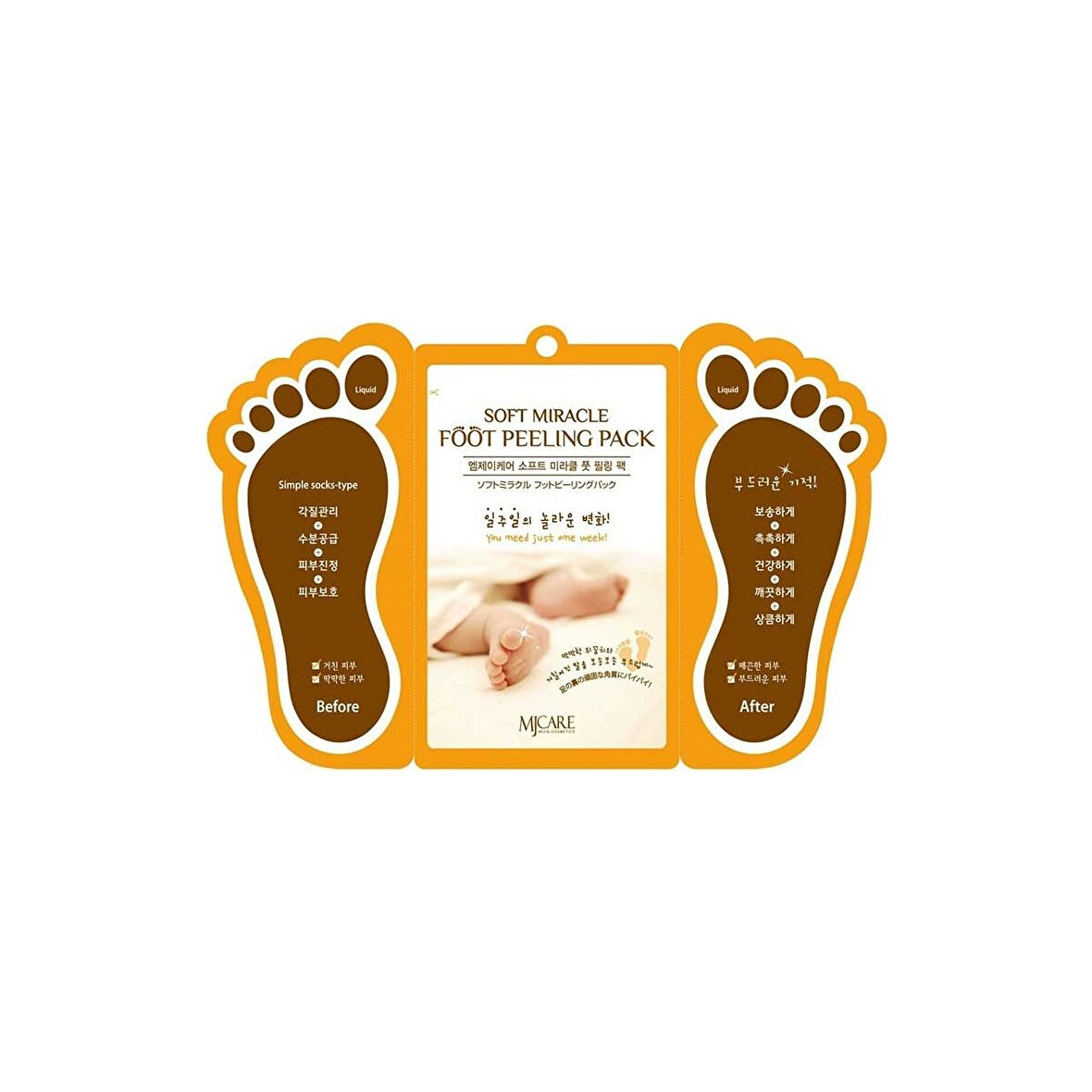 Miracle - Mjcare Çorap Tipi Ayak Peeling Maskesi