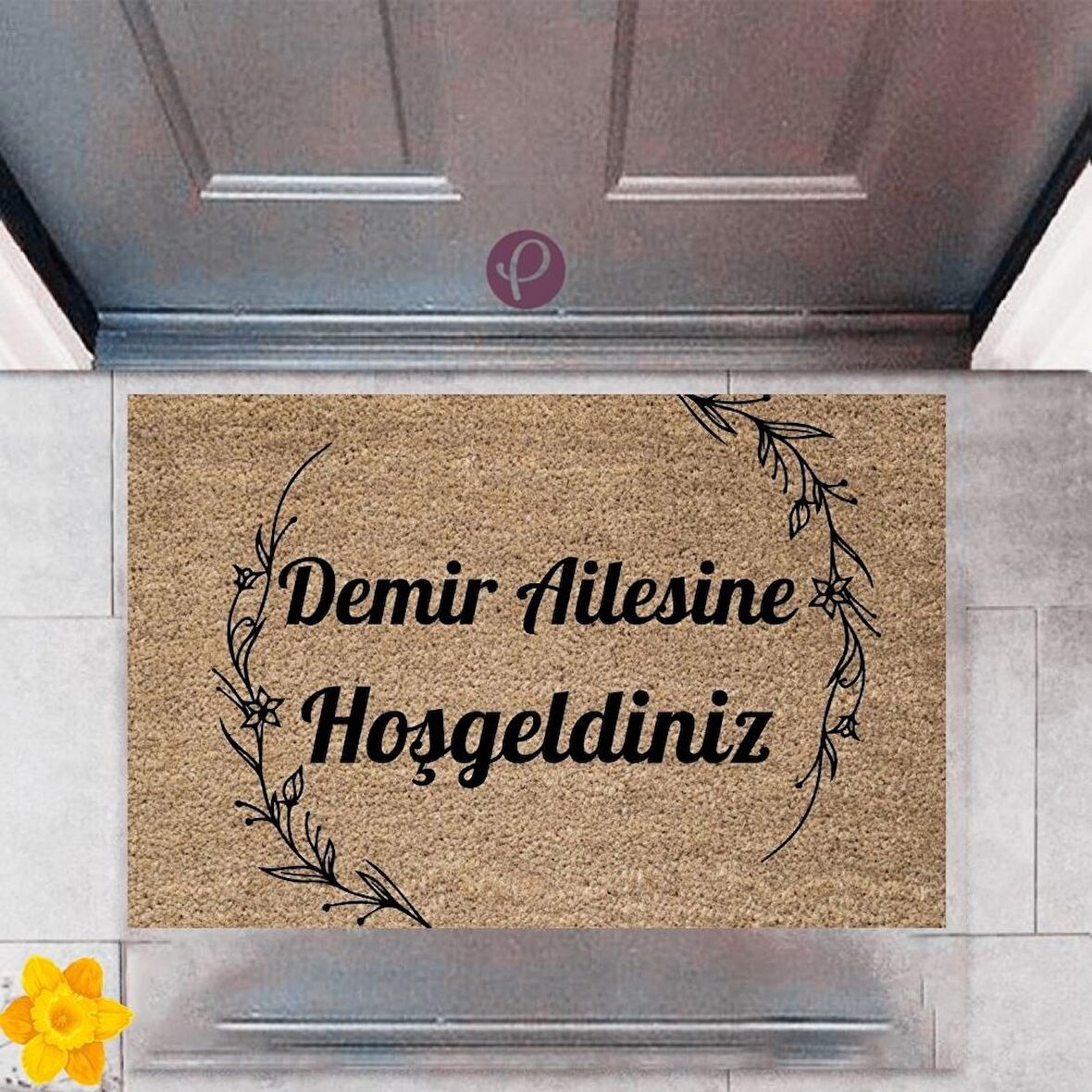Kapı Önü Paspası Dekoratif Dijital Baskı Kişiye Özel P-2311