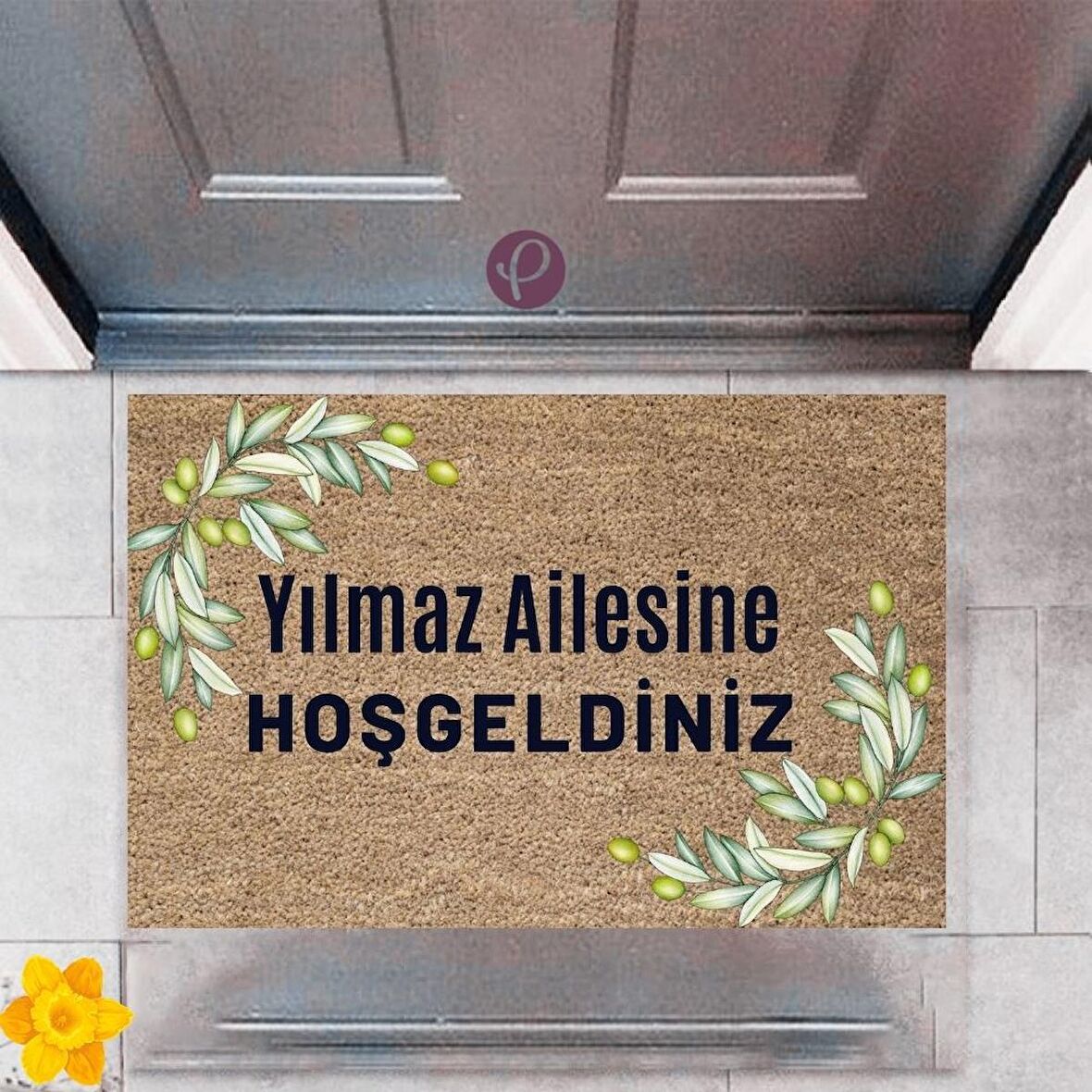 Kapı Önü Paspası Dekoratif Dijital Baskı Kişiye Özel P-2452
