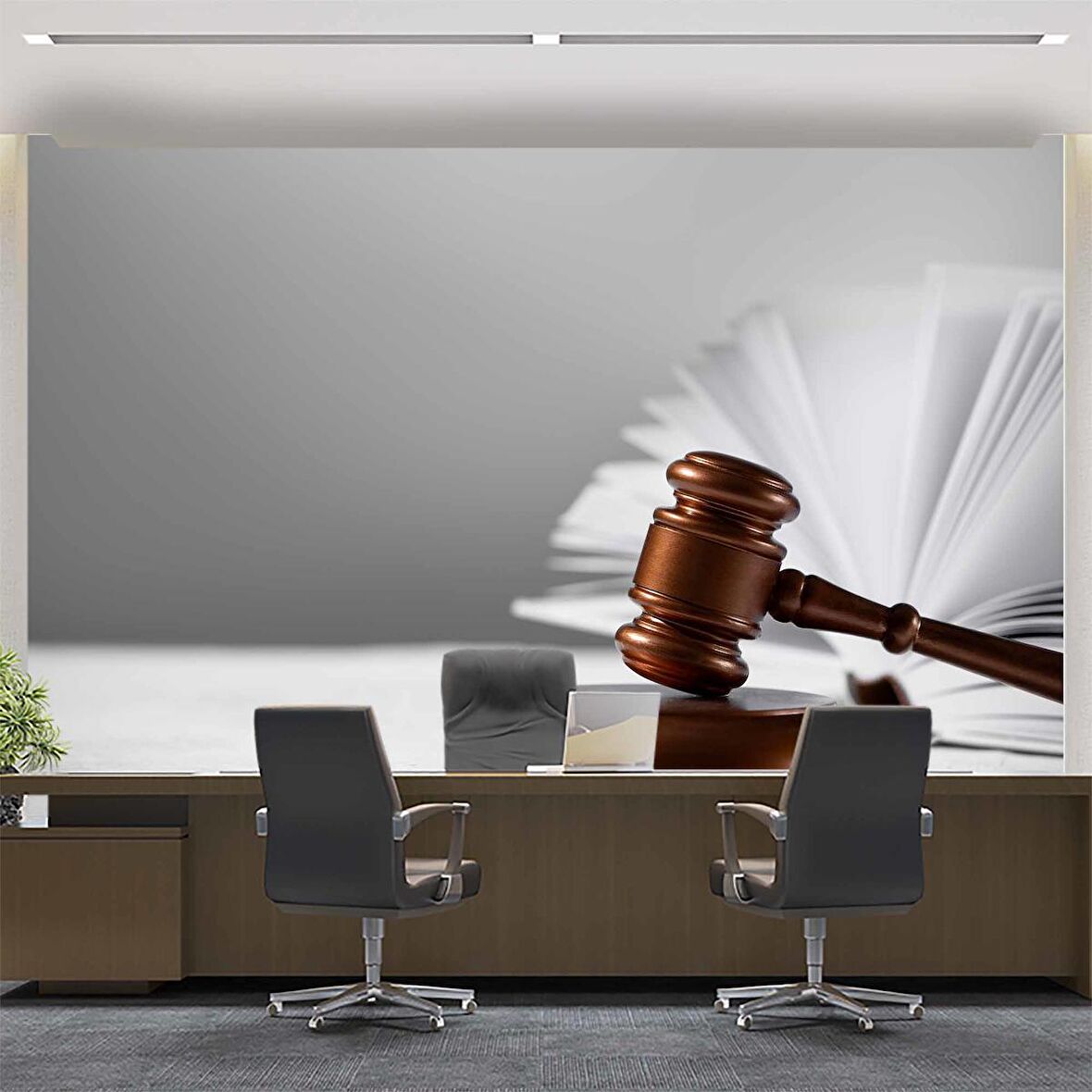 Tokmak Temalı Hukuk Duvar Kağıdı Baskı