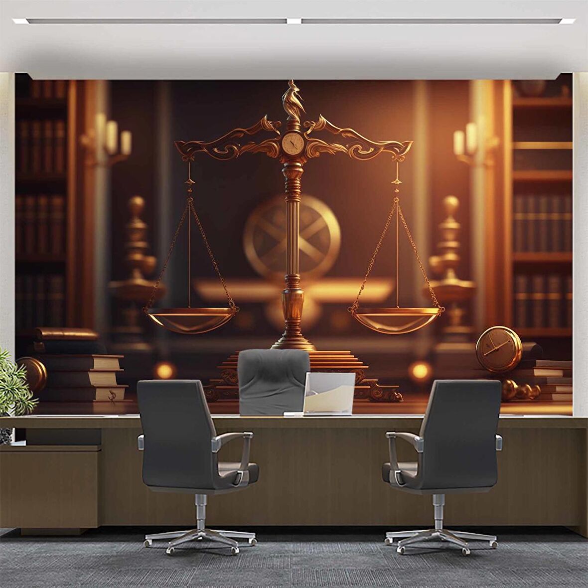 Adalet Temalı Duvar Kağıdı Baskı