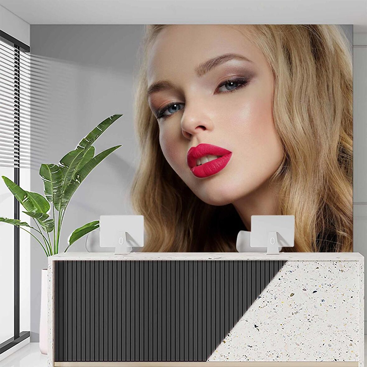 Kadın Kuaför Duvar Kağıdı Baskı