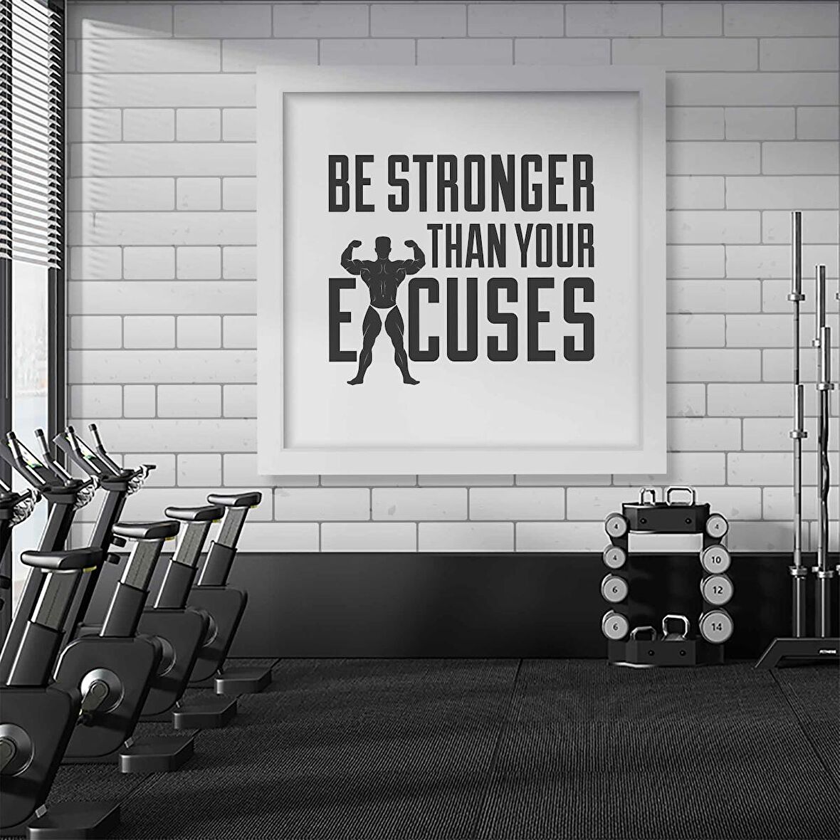 Güç Temalı Spor Salonu Duvar Kağıdı Baskı