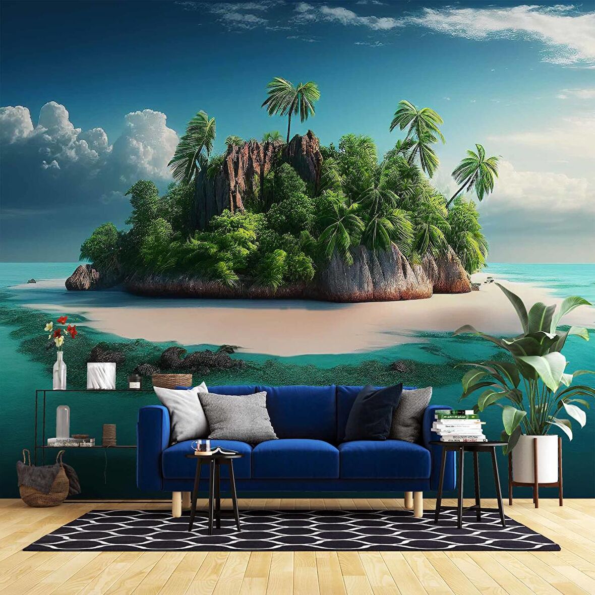 Ada Manzaralı Duvar Kağıdı Baskı