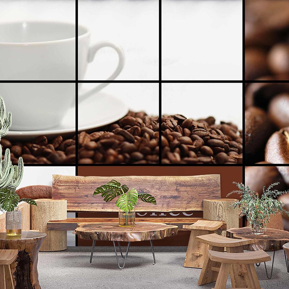 Cafe için Duvar Kağıdı Baskı