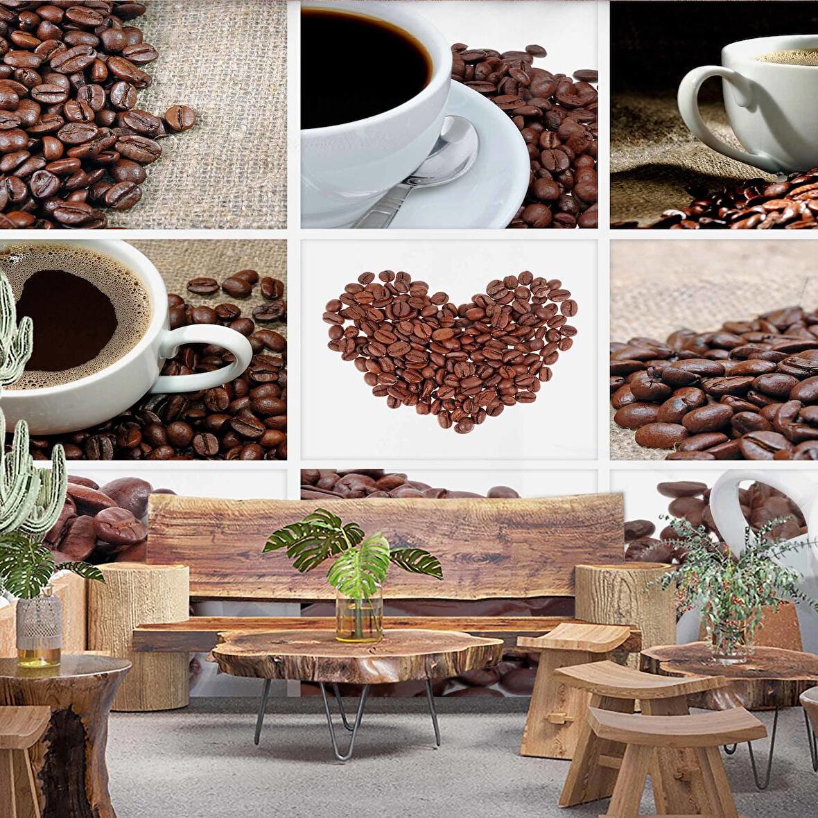 Kahve Cafe Duvar Kağıdı Baskı