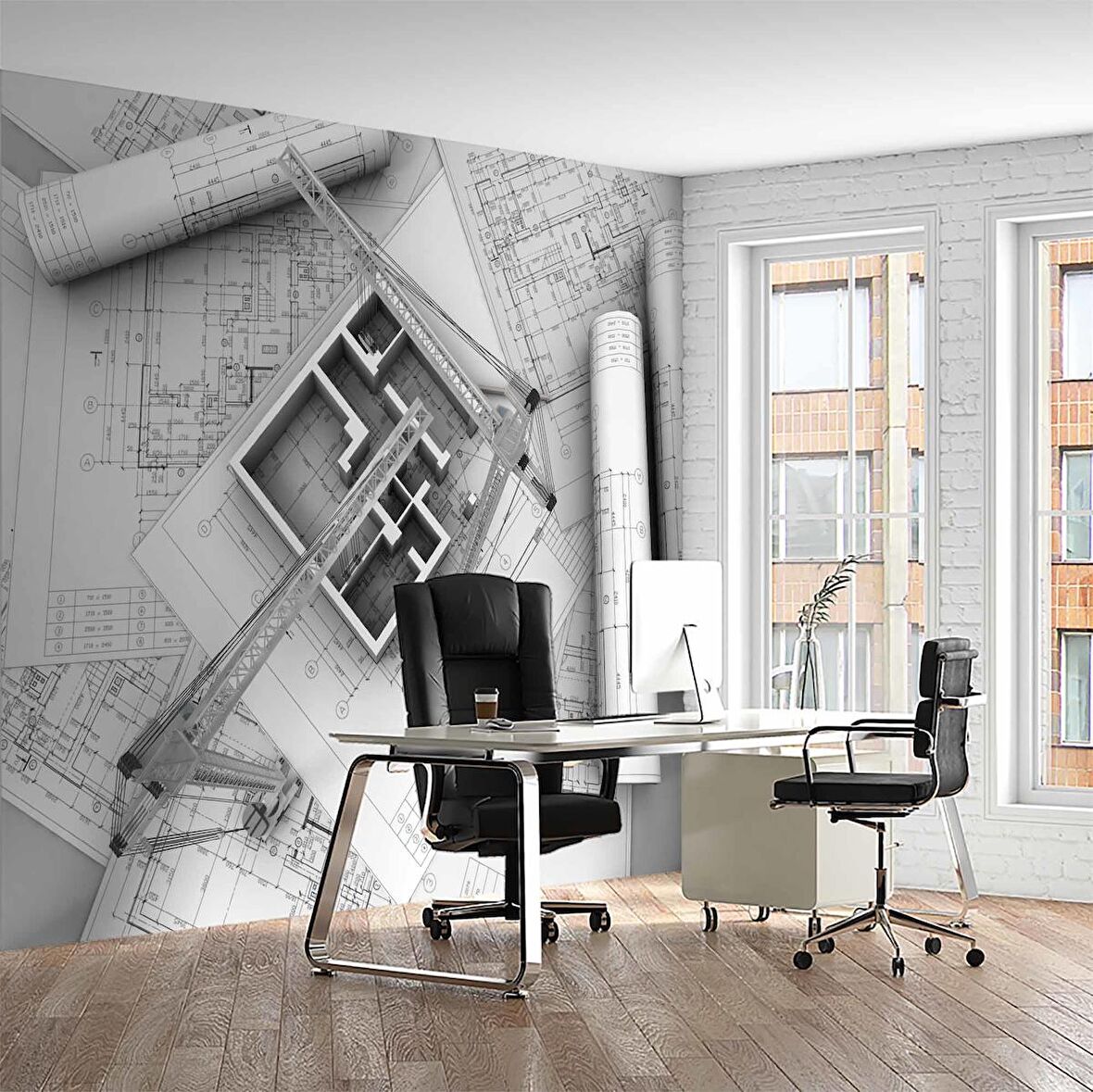 Mimari Apartman Gayrimenkul Emlak ve Gayrimenkul Duvar Kağıdı Baskı