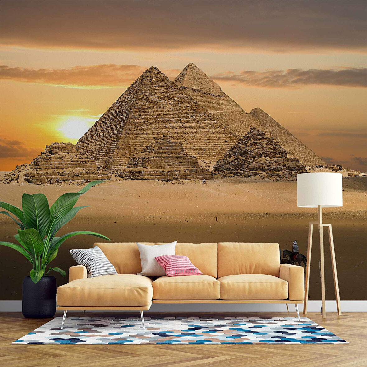 Mısır Piramitleri Manzaralı Duvar Kağıdı