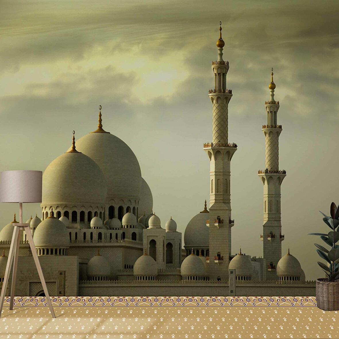 Seyh Zayid Camii Manzarası Duvar Kağıdı