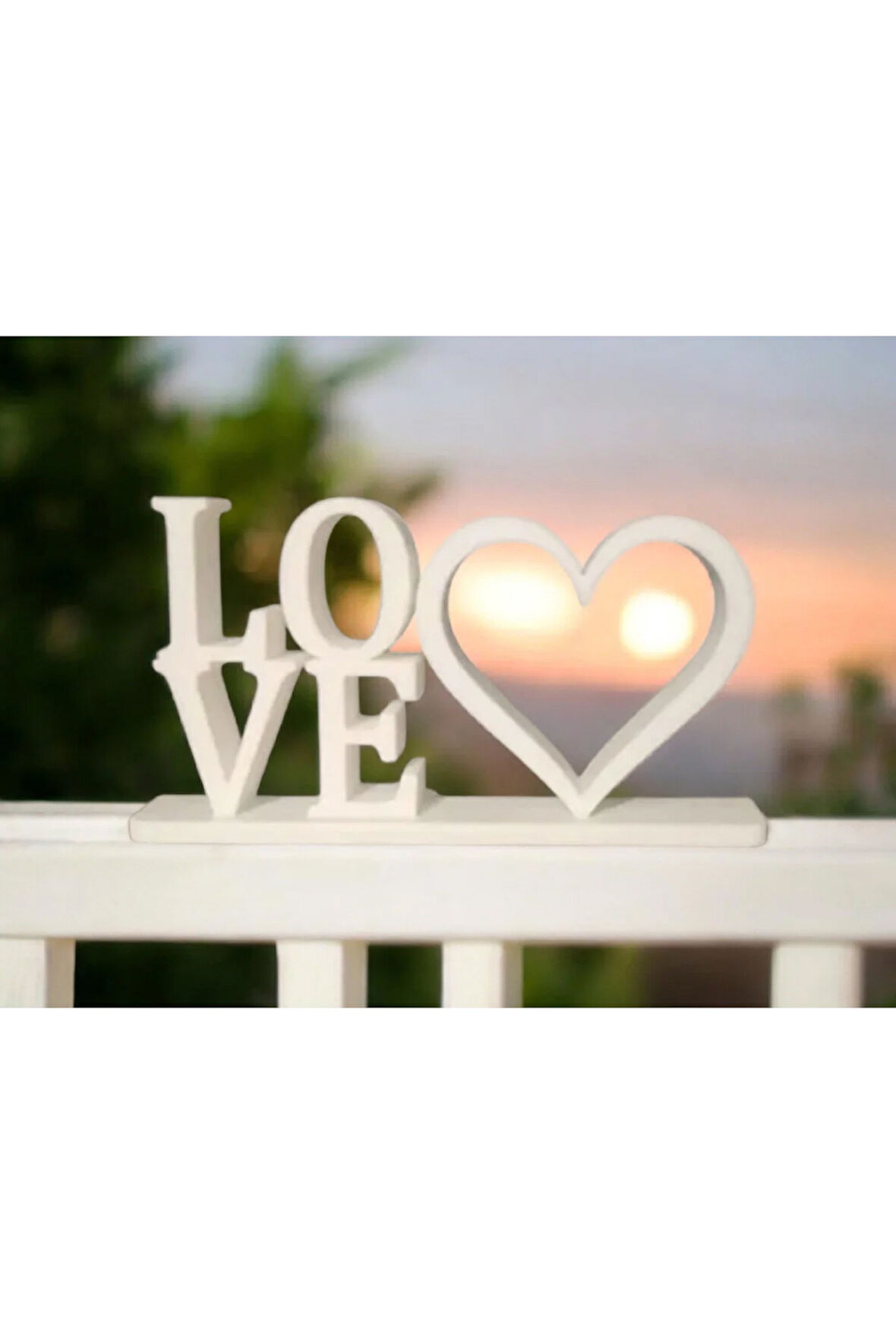 Aşkın Simgesi: Kalp ve LOVE 3D Baskı Masaüstü Dekoratif Obje