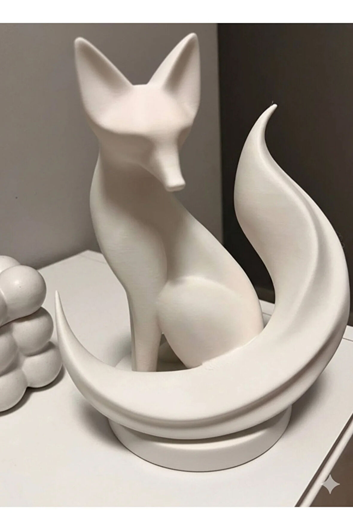 Zarif Tilki Heykeli 3D baskı 15 cm